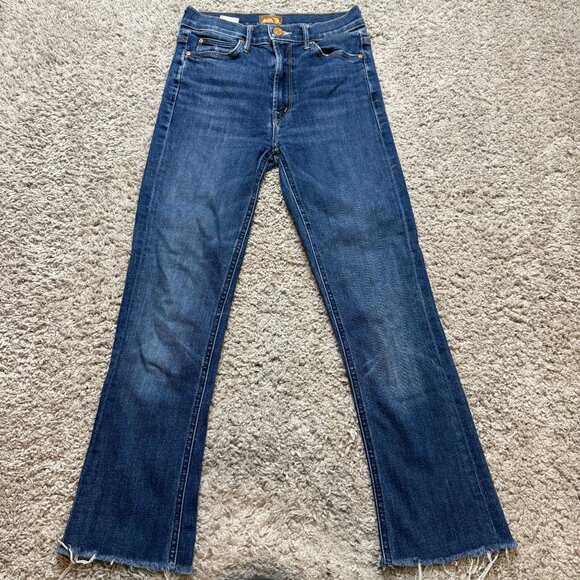 Mother Jeans High Waisted Runaway Crop In Teaming Up Raw Hem Womens Size 24 - Picture 3 of 10